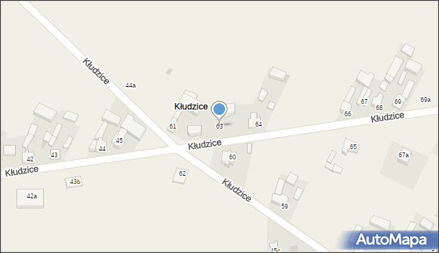 Kłudzice, Kłudzice, 63, mapa Kłudzice