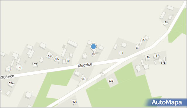 Kłudzice, Kłudzice, 81, mapa Kłudzice