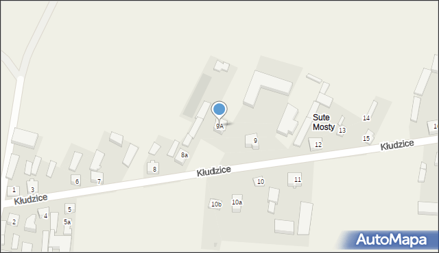 Kłudzice, Kłudzice, 9A, mapa Kłudzice