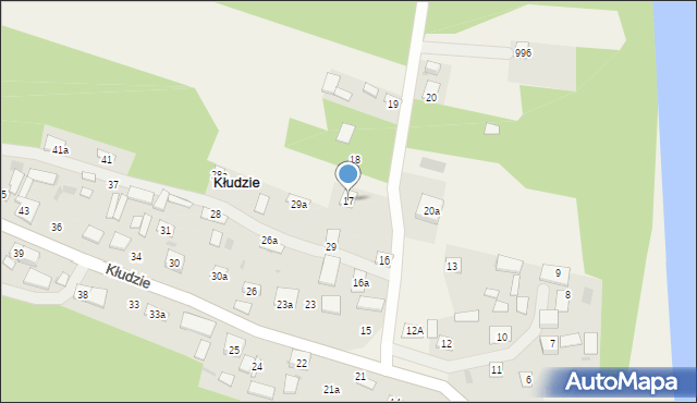 Kłudzie, Kłudzie, 17, mapa Kłudzie