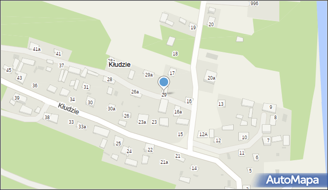 Kłudzie, Kłudzie, 29, mapa Kłudzie