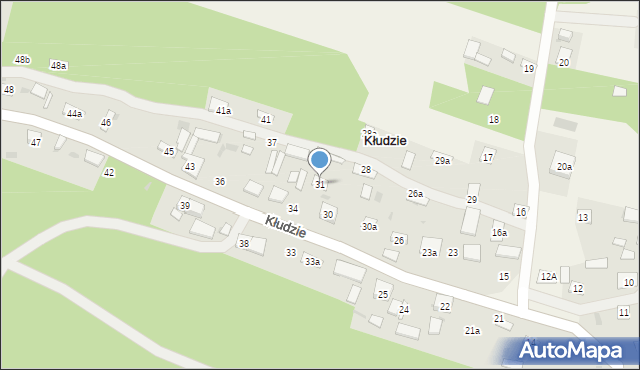 Kłudzie, Kłudzie, 31, mapa Kłudzie