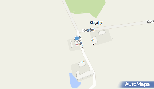 Klugajny, Klugajny, 11, mapa Klugajny