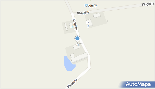 Klugajny, Klugajny, 12, mapa Klugajny