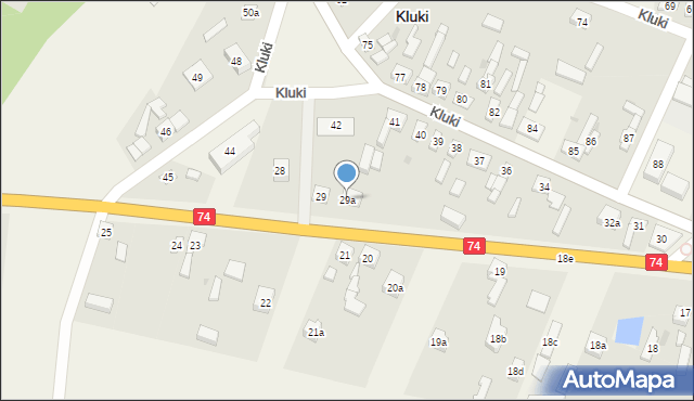 Kluki, Kluki, 29a, mapa Kluki