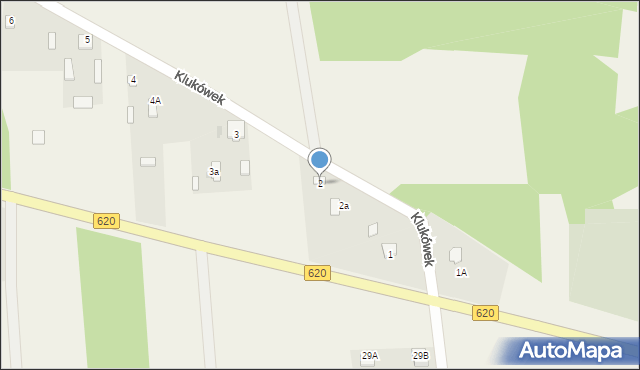 Klukówek, Klukówek, 2, mapa Klukówek