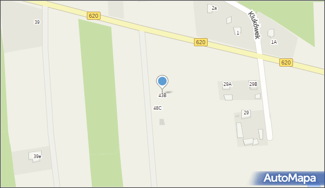 Klukówek, Klukówek, 48B, mapa Klukówek