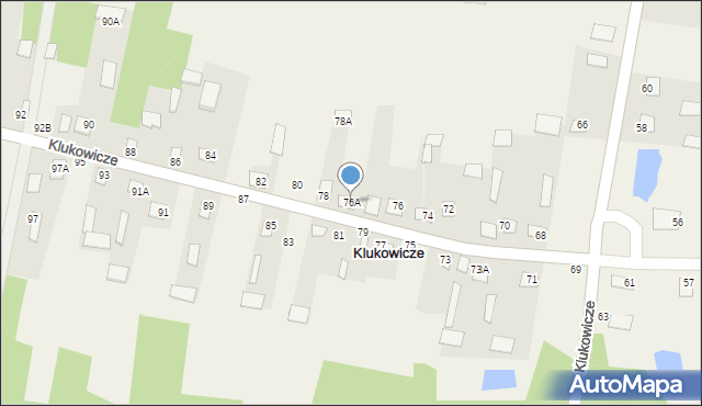 Klukowicze, Klukowicze, 76A, mapa Klukowicze