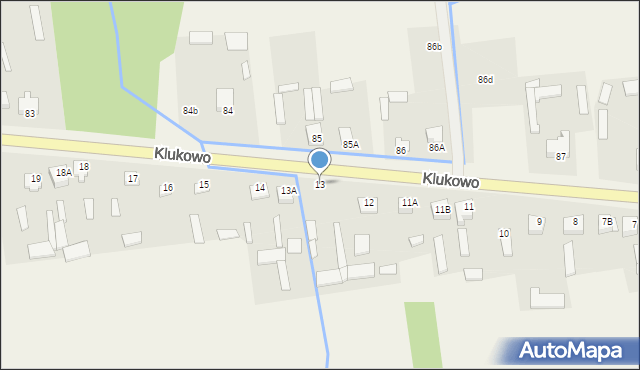 Klukowo, Klukowo, 13, mapa Klukowo