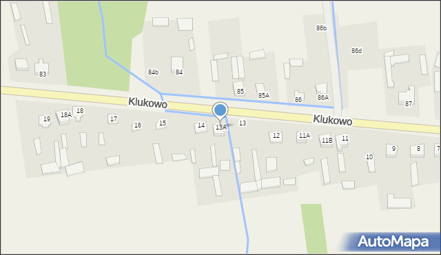 Klukowo, Klukowo, 13A, mapa Klukowo