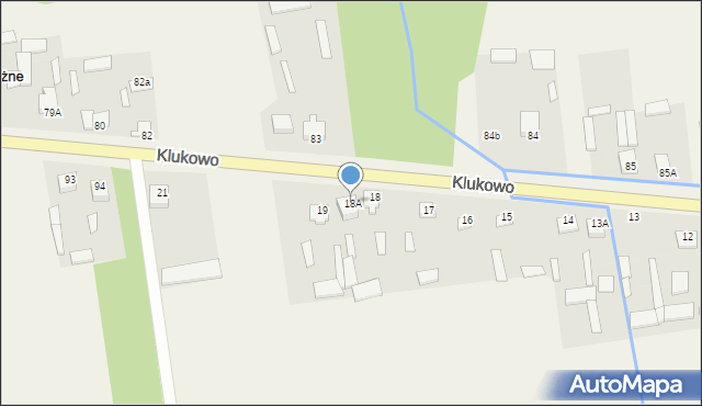 Klukowo, Klukowo, 18A, mapa Klukowo