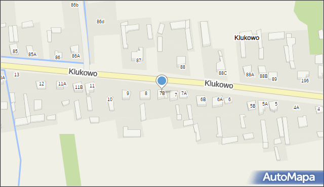 Klukowo, Klukowo, 7B, mapa Klukowo