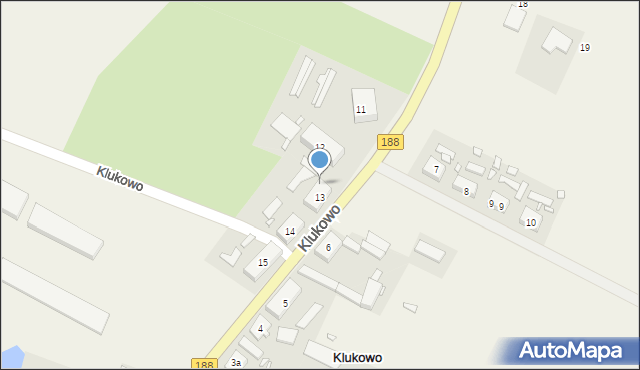 Klukowo, Klukowo, 13/1, mapa Klukowo