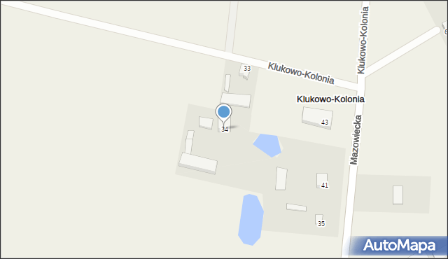 Klukowo-Kolonia, Klukowo-Kolonia, 34, mapa Klukowo-Kolonia