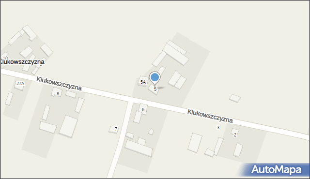 Klukowszczyzna, Klukowszczyzna, 5, mapa Klukowszczyzna