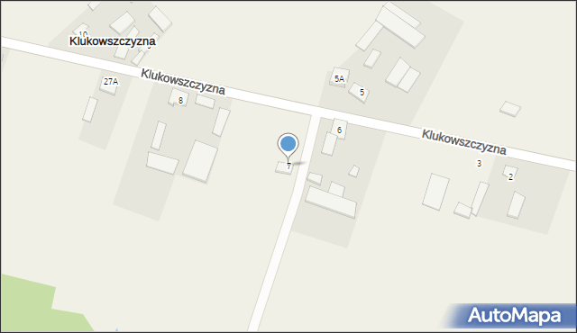 Klukowszczyzna, Klukowszczyzna, 7, mapa Klukowszczyzna