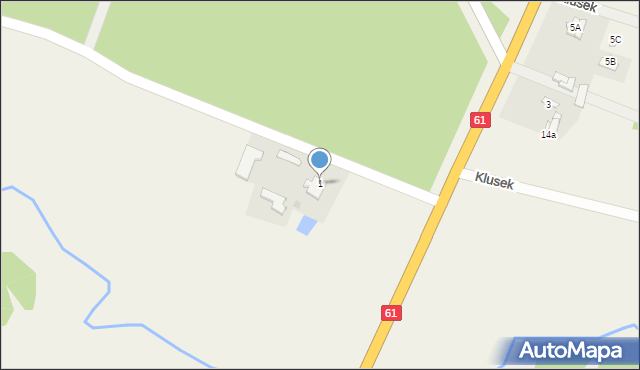 Klusek, Klusek, 1, mapa Klusek