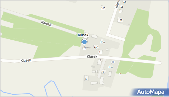 Klusek, Klusek, 12, mapa Klusek