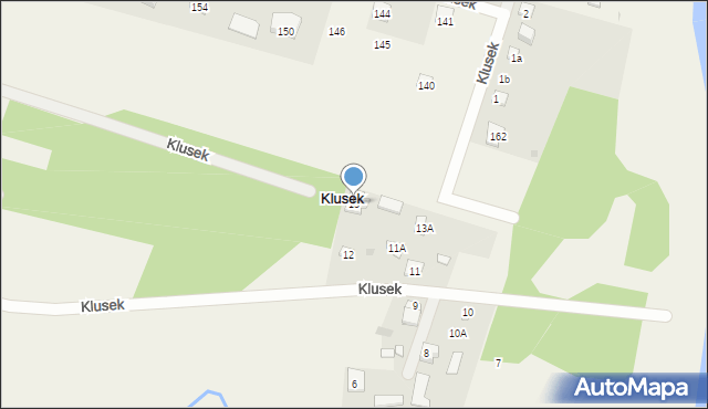 Klusek, Klusek, 13, mapa Klusek