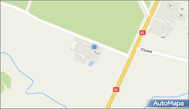 Klusek, Klusek, 16, mapa Klusek