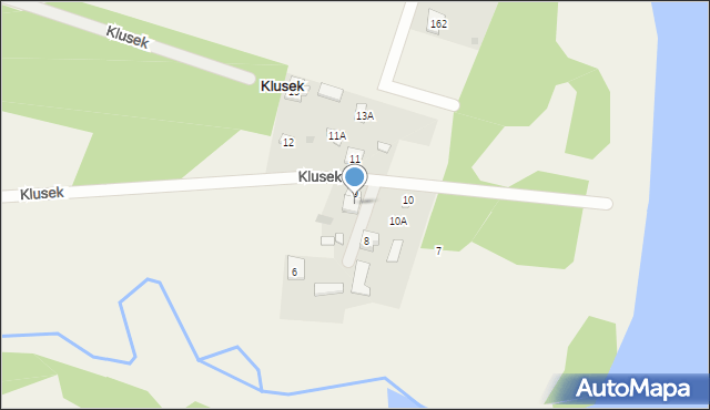 Klusek, Klusek, 9A, mapa Klusek