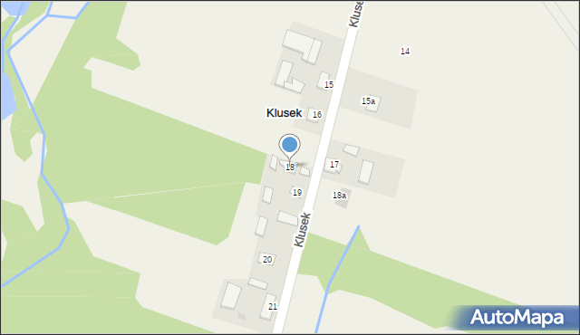 Klusek, Klusek, 18, mapa Klusek