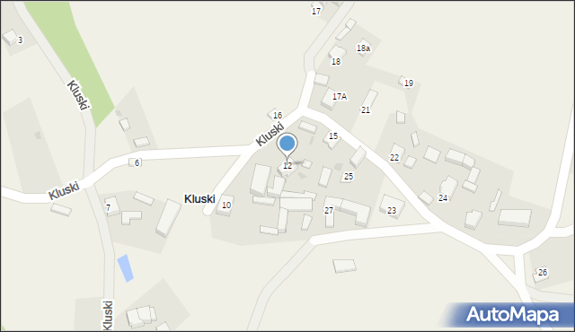 Kluski, Kluski, 12, mapa Kluski