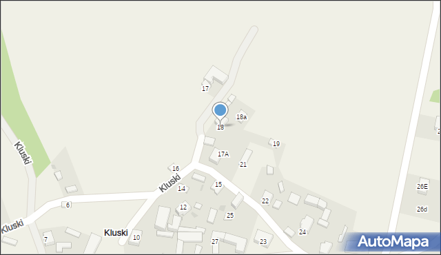 Kluski, Kluski, 18, mapa Kluski