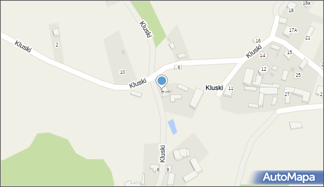 Kluski, Kluski, 7, mapa Kluski