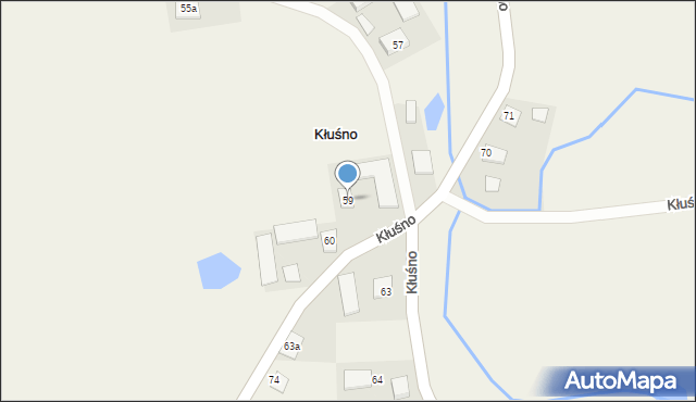 Kłuśno, Kłuśno, 59, mapa Kłuśno