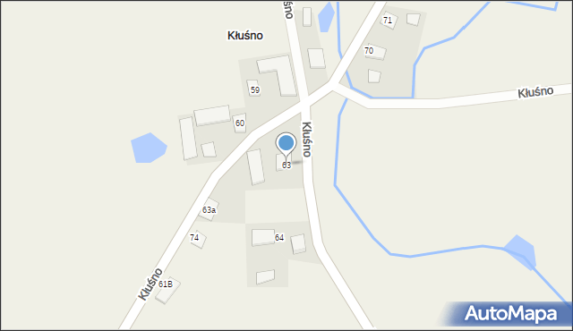 Kłuśno, Kłuśno, 63, mapa Kłuśno