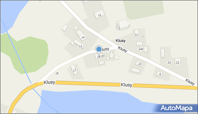 Klusy, Klusy, 15, mapa Klusy