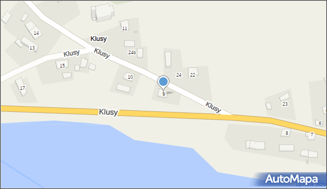 Klusy, Klusy, 9, mapa Klusy