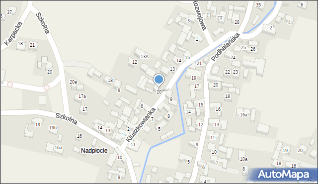 Kluszkowce, Kluszkowianka, 10, mapa Kluszkowce