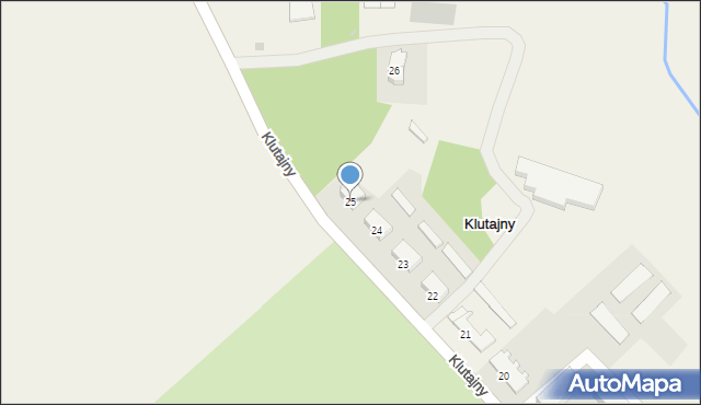 Klutajny, Klutajny, 25, mapa Klutajny