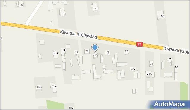 Klwatka Królewska, Klwatka Królewska, 21A, mapa Klwatka Królewska