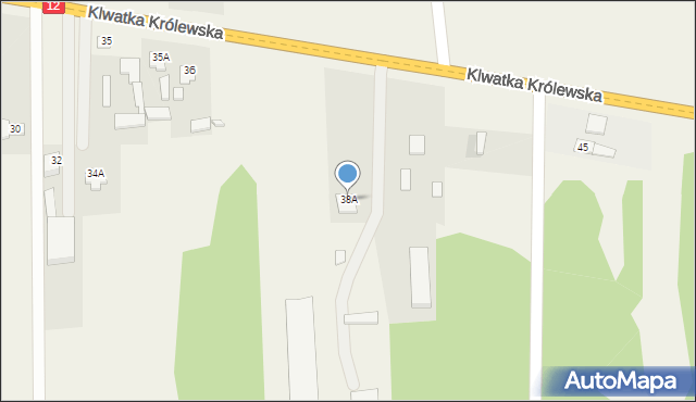 Klwatka Królewska, Klwatka Królewska, 38A, mapa Klwatka Królewska