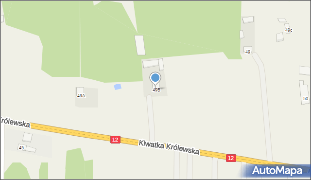 Klwatka Królewska, Klwatka Królewska, 49B, mapa Klwatka Królewska