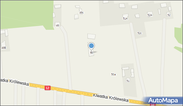 Klwatka Królewska, Klwatka Królewska, 50, mapa Klwatka Królewska