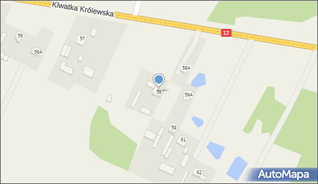 Klwatka Królewska, Klwatka Królewska, 58, mapa Klwatka Królewska