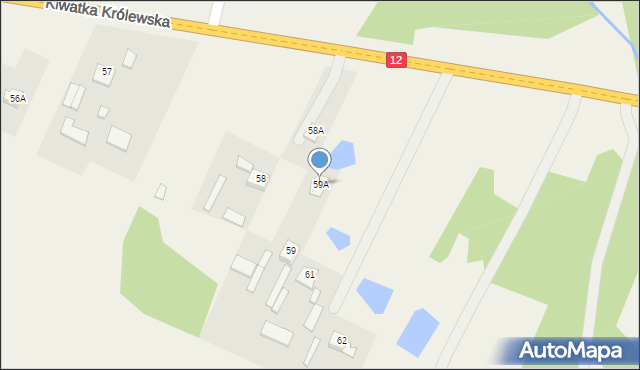 Klwatka Królewska, Klwatka Królewska, 59A, mapa Klwatka Królewska