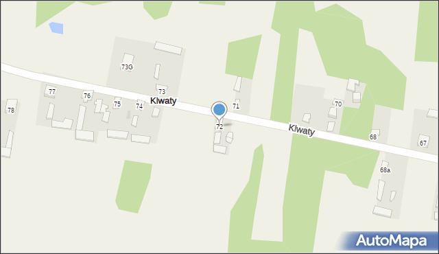 Klwaty, Klwaty, 72, mapa Klwaty