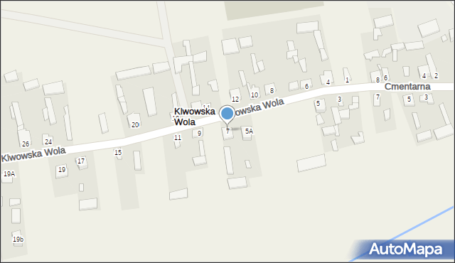 Klwowska Wola, Klwowska Wola, 7, mapa Klwowska Wola