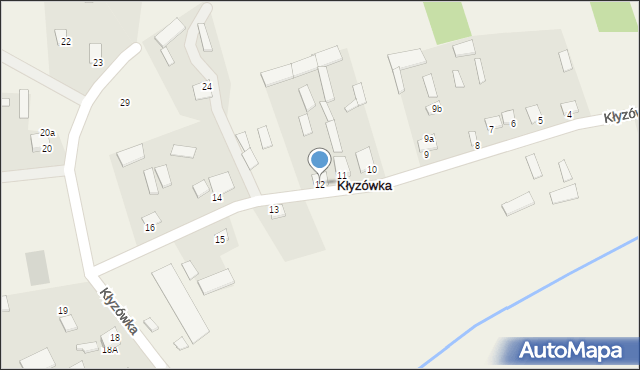 Kłyzówka, Kłyzówka, 12, mapa Kłyzówka