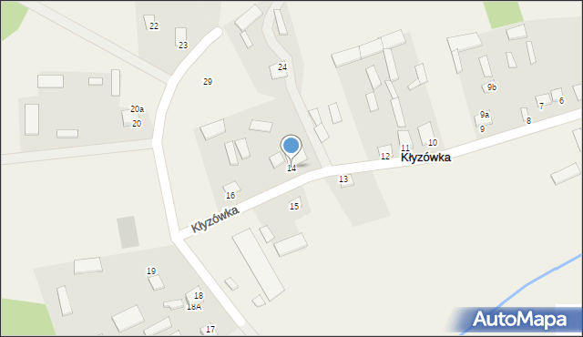 Kłyzówka, Kłyzówka, 14, mapa Kłyzówka