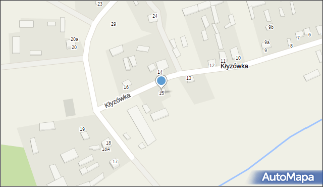 Kłyzówka, Kłyzówka, 15, mapa Kłyzówka