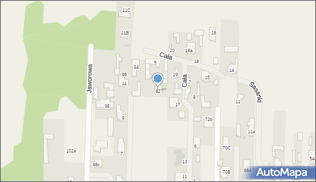 Koczargi Stare, Klonowa, 92, mapa Koczargi Stare