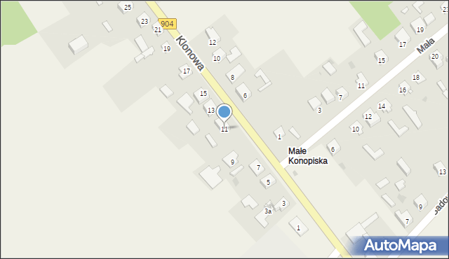 Kopalnia, Klonowa, 11, mapa Kopalnia