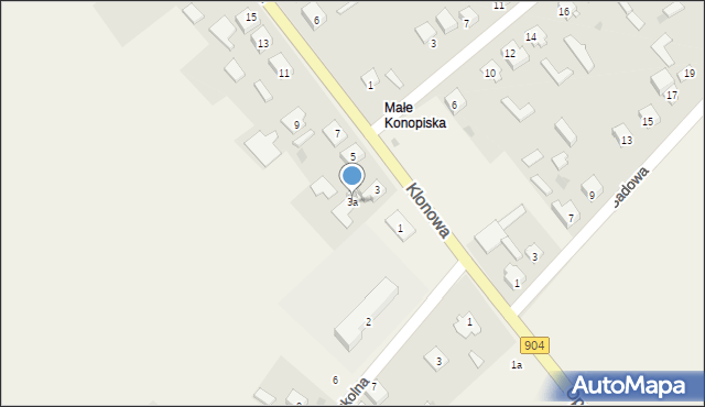 Kopalnia, Klonowa, 3a, mapa Kopalnia