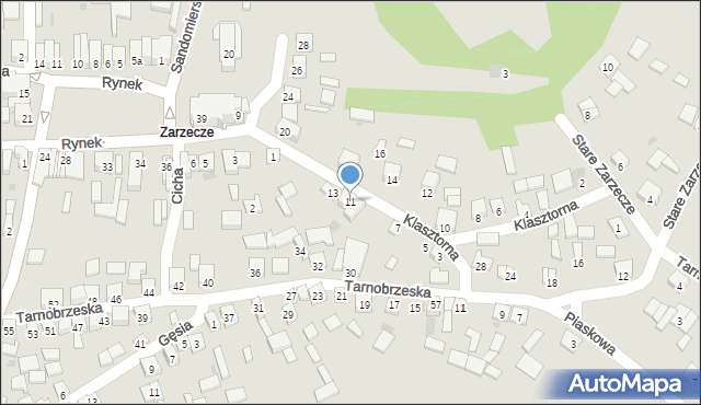 Koprzywnica, Klasztorna, 11, mapa Koprzywnica